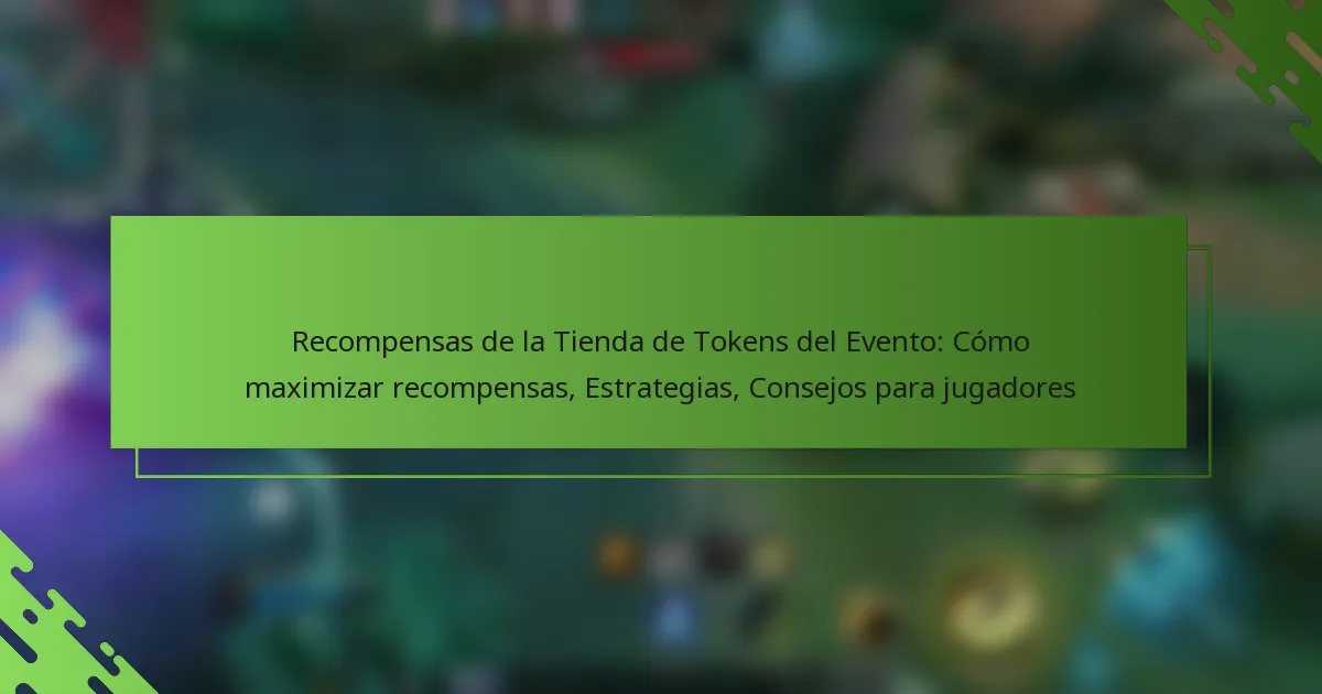Recompensas de la Tienda de Tokens del Evento: Cómo maximizar recompensas, Estrategias, Consejos para jugadores
